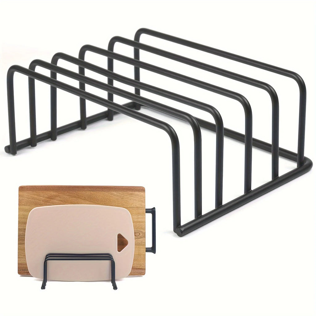 Cutting Board and Bakeware Organizer Rack for Kitchen Cabinets and Counters