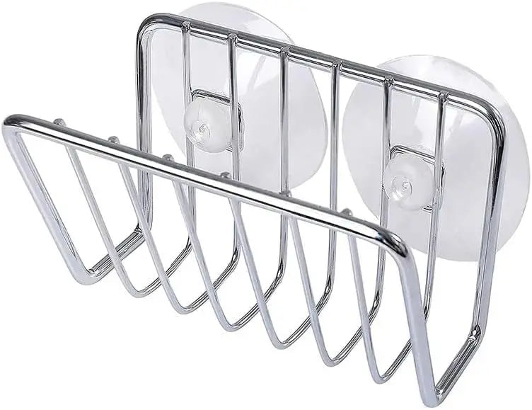 Stainless Steel Sink Sponge Holder with Suction Cups, Kitchen Sink Caddy
