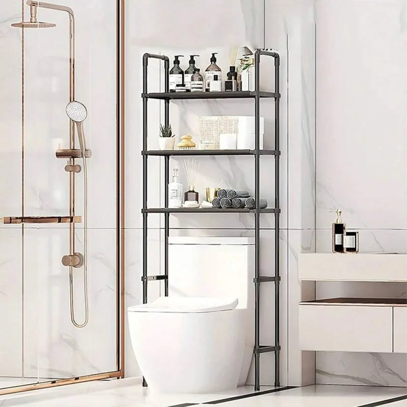3-Tier Over-the-Toilet Storage Rack, Freestanding Bathroom Space Saver Shelf