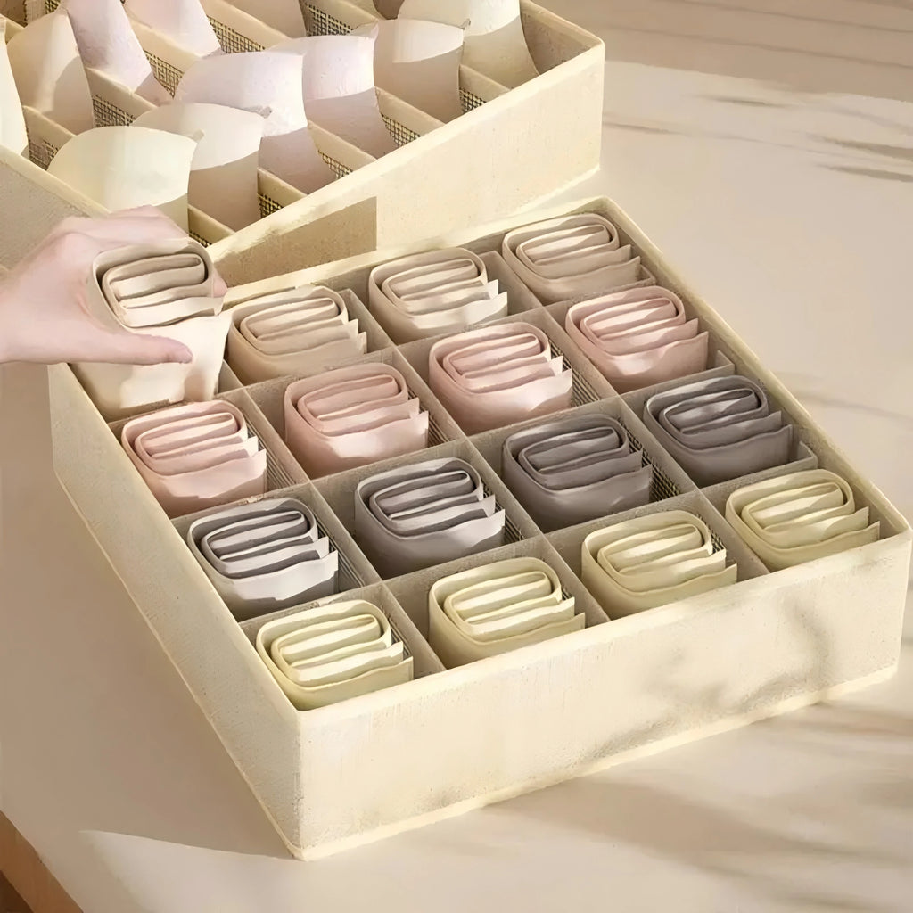 Foldable Drawer Organizer for Socks and Underwear, Fabric Closet Storage Box