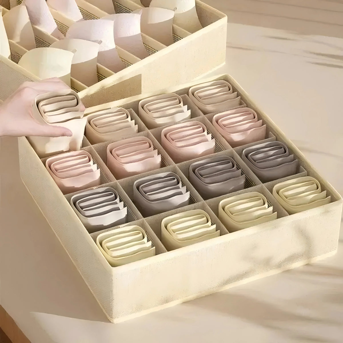 Foldable Drawer Organizer for Socks and Underwear, Fabric Closet Storage Box