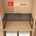 Expandable Closet Shelf Divider, Stackable Telescopic Wardrobe Organizer Rack