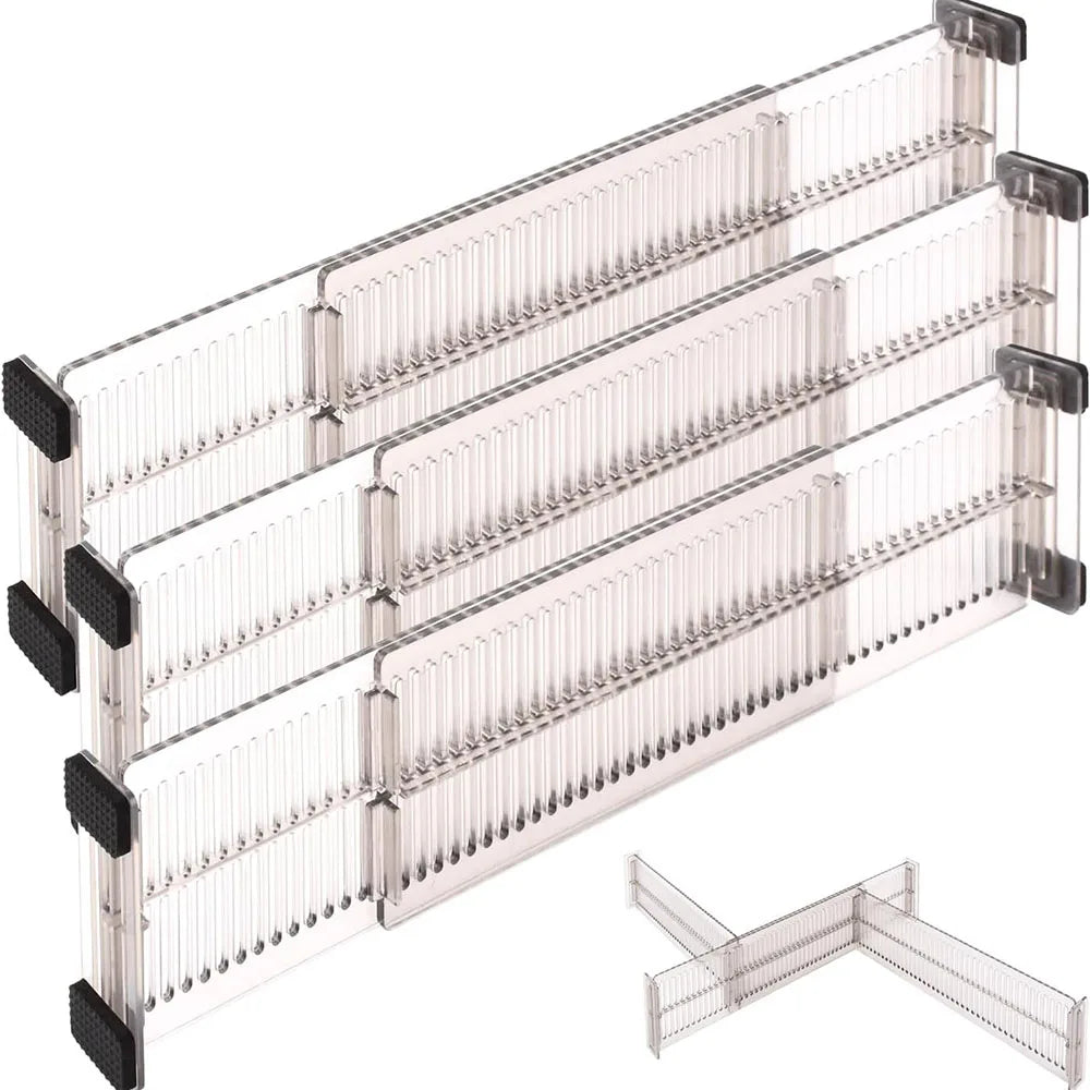 Expandable Drawer Dividers, Adjustable 10.8-20 in Drawer Organizer Separators for Kitchen and Dresser