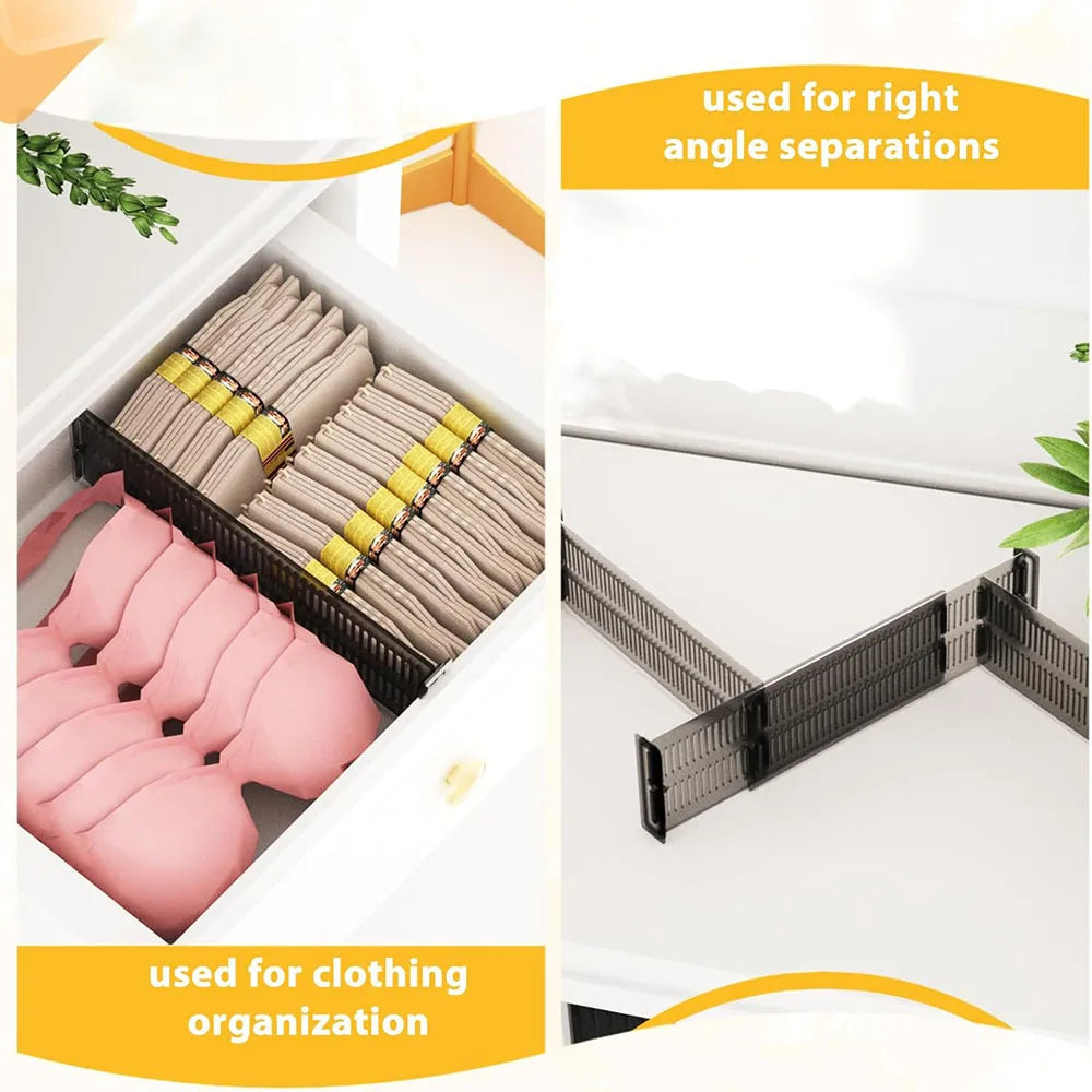Expandable Drawer Dividers, Adjustable 10.8-20 in Drawer Organizer Separators for Kitchen and Dresser
