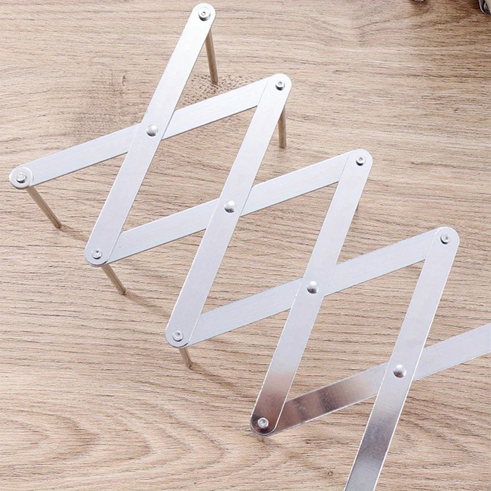 Expandable Pot Lid Organizer Rack, Stainless Steel Lid and Plate Holder for Kitchen Cabinets