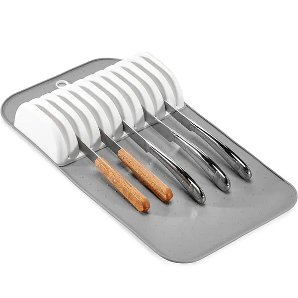 In-Drawer Knife Organizer, 5 or 11 Slot Non-Slip Knife Holder Mat