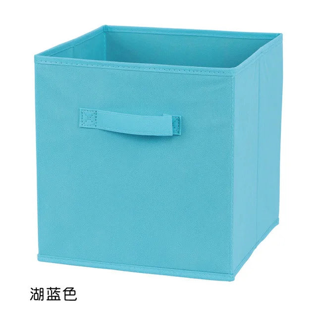 Collapsible Fabric Storage Cube Bin, 10 x 10 x 9 in Foldable Closet and Shelf Organizer