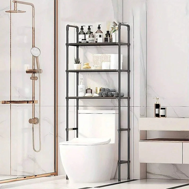 3-Tier Over-the-Toilet Storage Rack, Freestanding Bathroom Space Saver Shelf