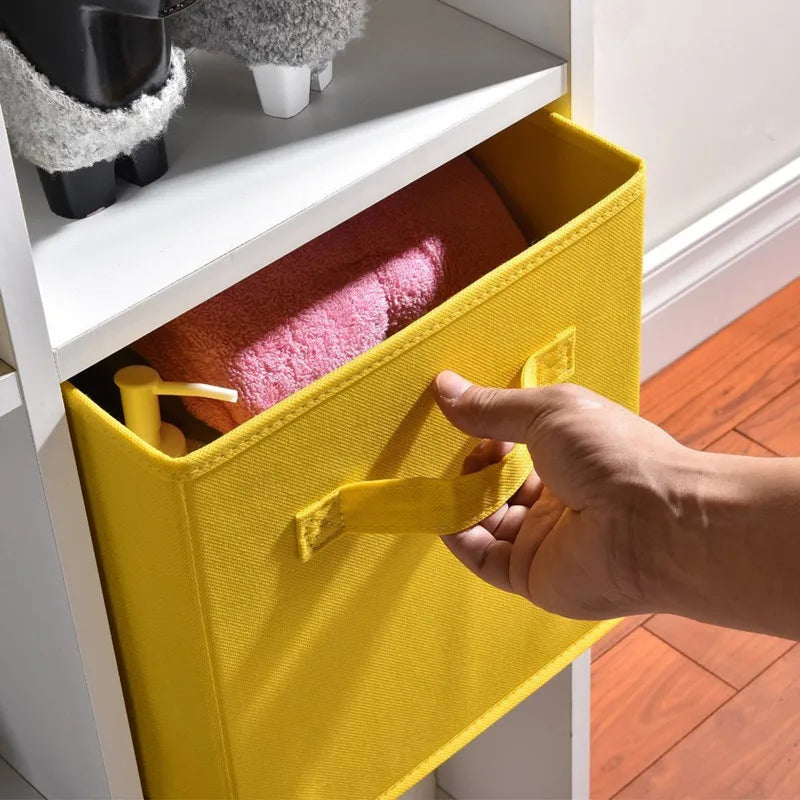 Collapsible Fabric Storage Cube Bin, 10 x 10 x 9 in Foldable Closet and Shelf Organizer