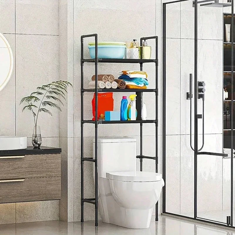 3-Tier Over-the-Toilet Storage Rack, Freestanding Bathroom Space Saver Shelf