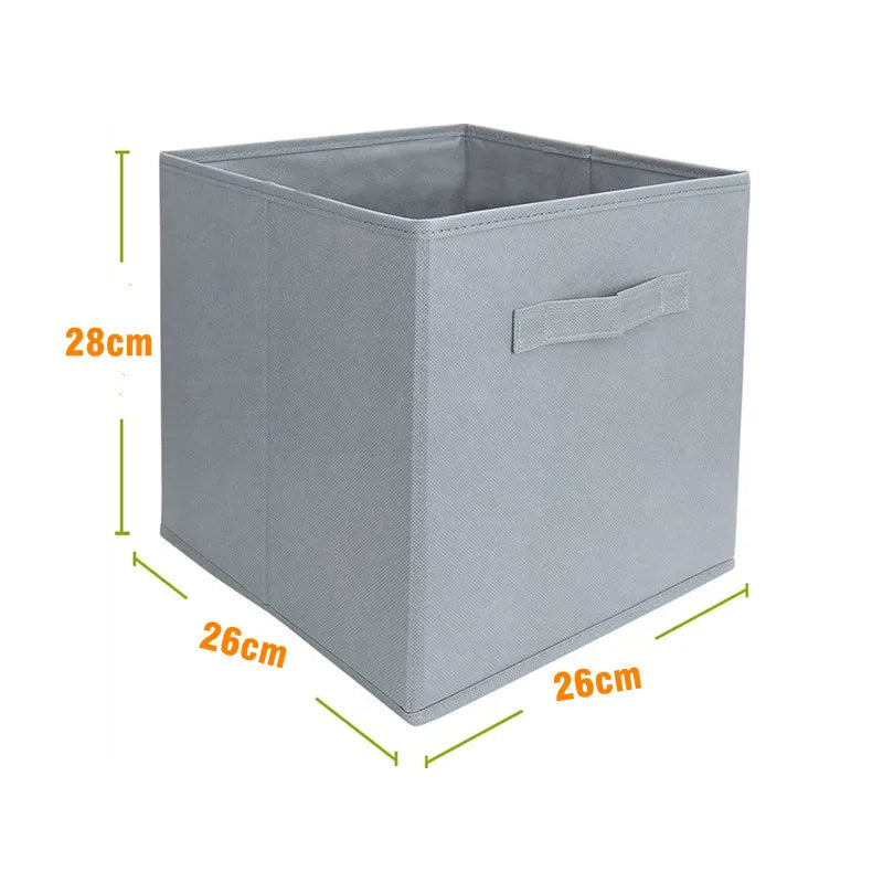 Collapsible Fabric Storage Cube Bin, 10 x 10 x 9 in Foldable Closet and Shelf Organizer