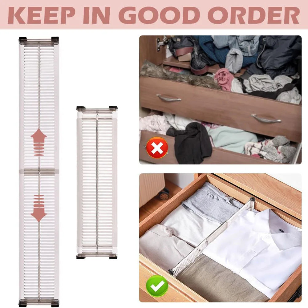 Expandable Drawer Dividers, Adjustable 10.8-20 in Drawer Organizer Separators for Kitchen and Dresser