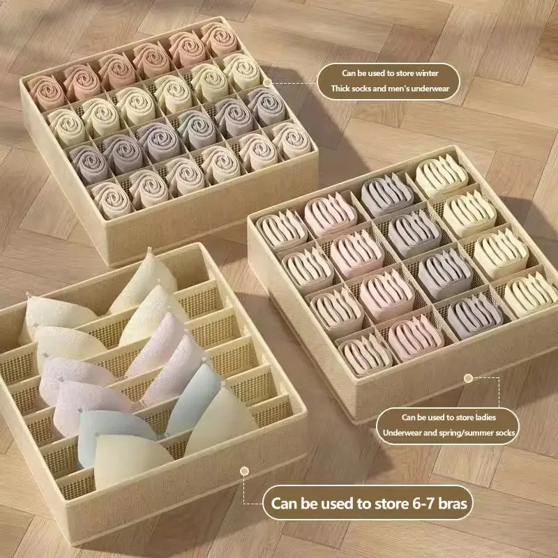 Foldable Drawer Organizer for Socks and Underwear, Fabric Closet Storage Box