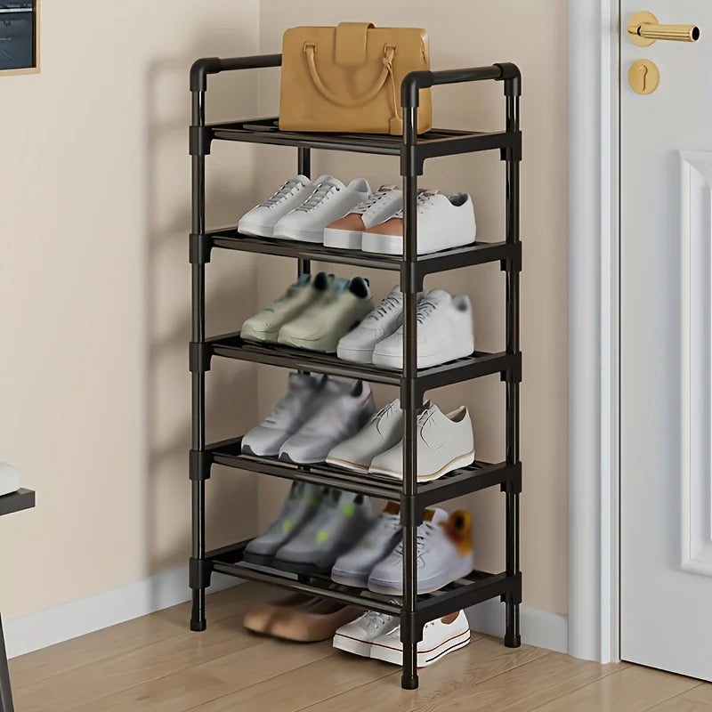 Stackable Metal Shoe Rack, 4 or 5 Tier Freestanding Shoe Organizer for Closet, Entryway and Bedroom