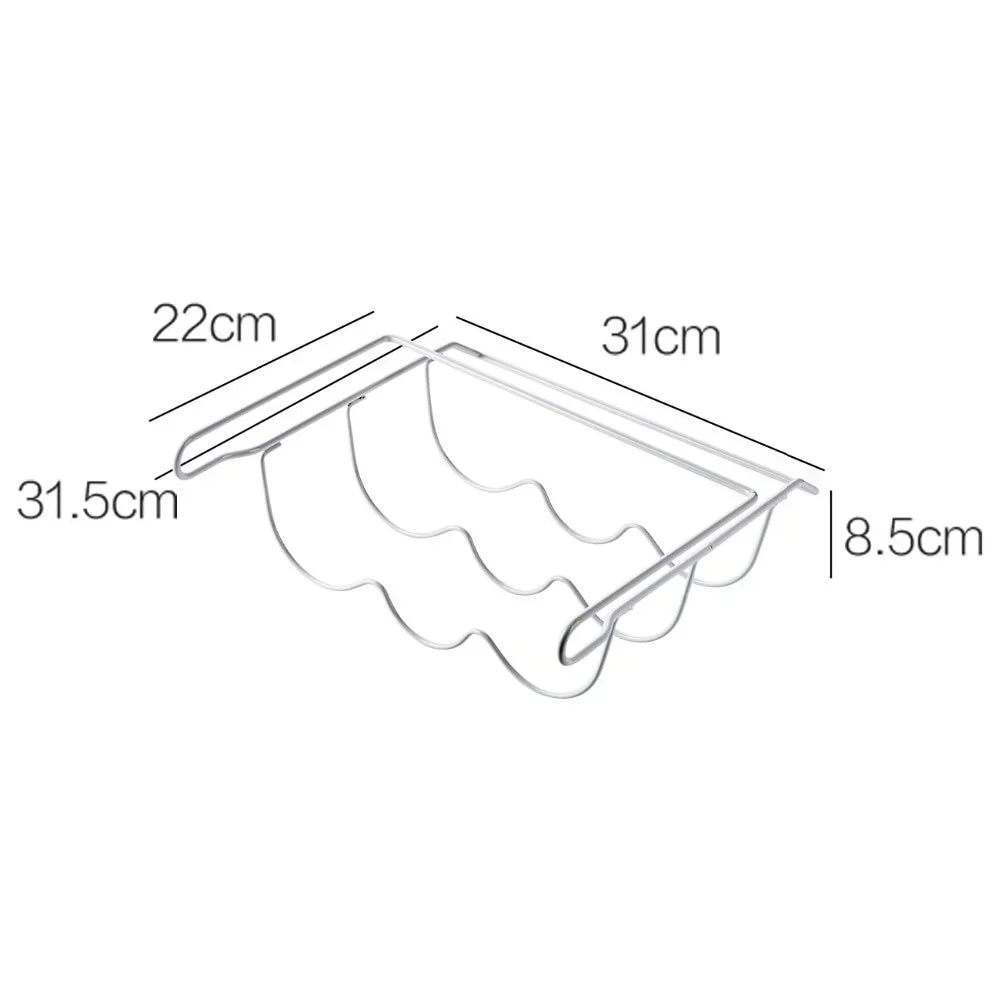 Rolling Fridge Bottle and Can Organizer Rack, Under-Shelf Beverage Holder for Refrigerator