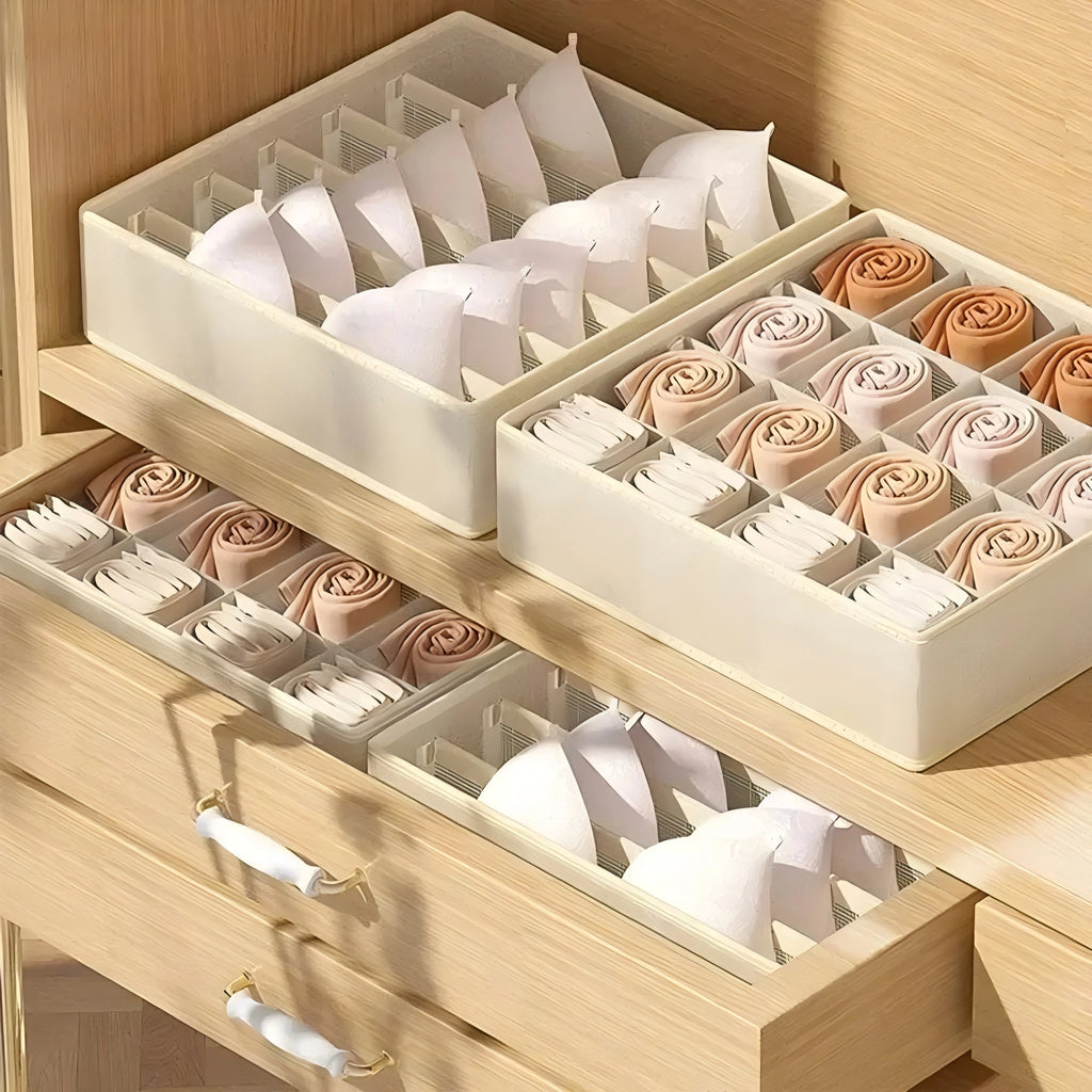 Foldable Drawer Organizer for Socks and Underwear, Fabric Closet Storage Box
