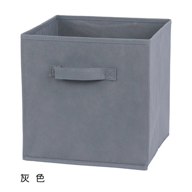 Collapsible Fabric Storage Cube Bin, 10 x 10 x 9 in Foldable Closet and Shelf Organizer