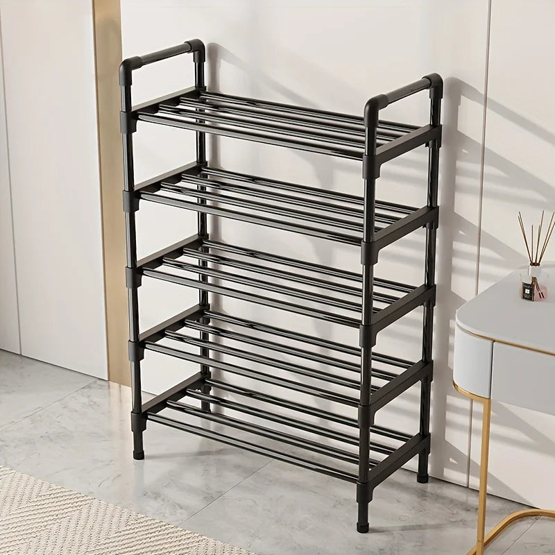 Stackable Metal Shoe Rack, 4 or 5 Tier Freestanding Shoe Organizer for Closet, Entryway and Bedroom